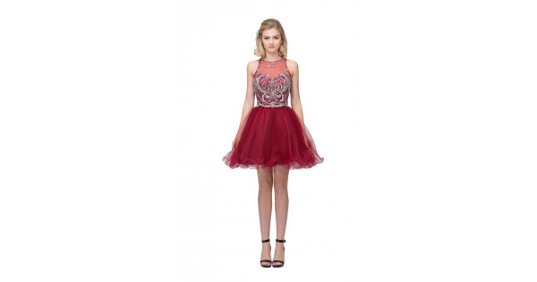 red and gold dama dresses Vintage Gold Prom Dresses Red Floral Lace Quinceañera Dress 66704 vini –  Viniodress main image 0